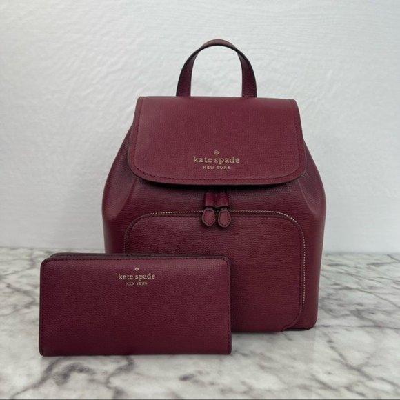 Kate Spade Flap Backpack & Large Slim Bifold Wallet - Picture 1 of 13